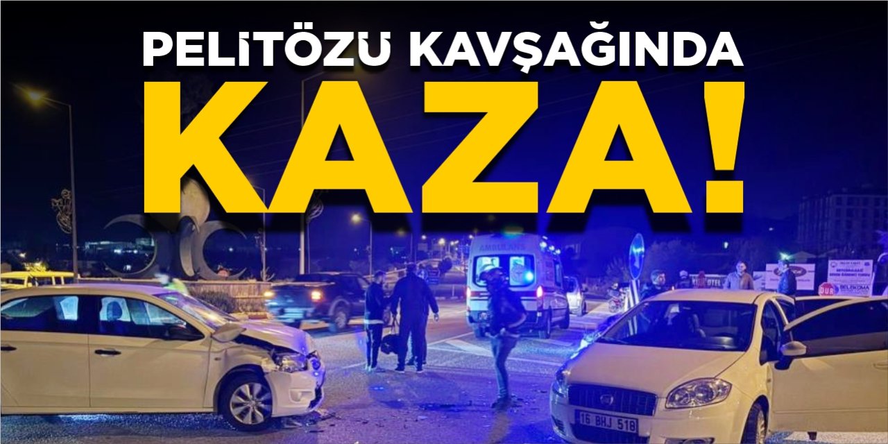 Pelitözü Kavşağında kaza