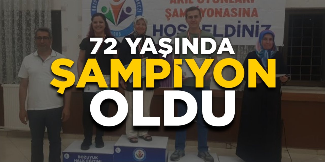 72 yaşında şampiyon oldu