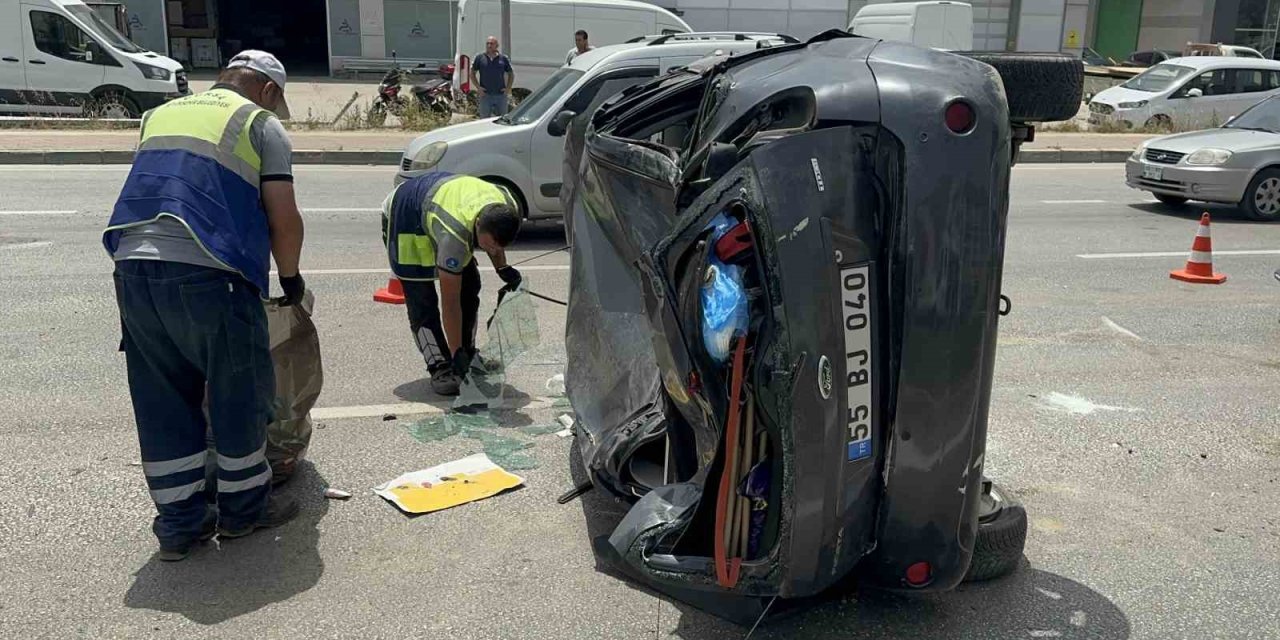 Takla Atarak Karşı Şeride Geçti: O Anlar Kamerada