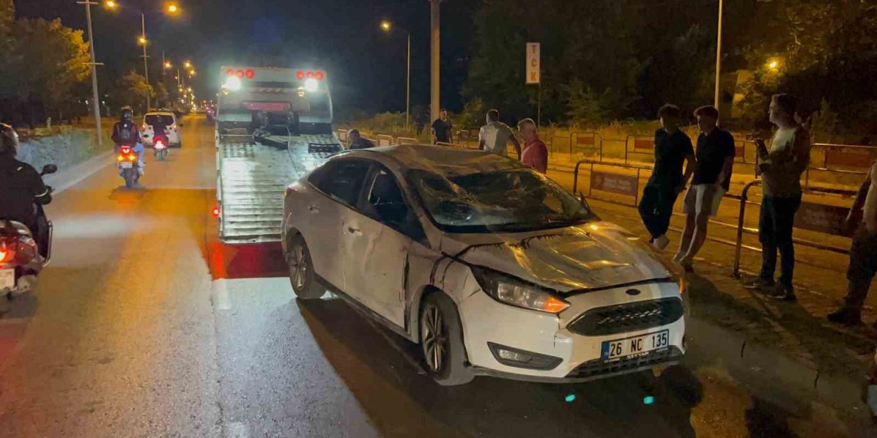 Emniyet Kemeri Takılı Olan Sürücü Takla Atan Araçtan Yara Almadan Kurtuldu