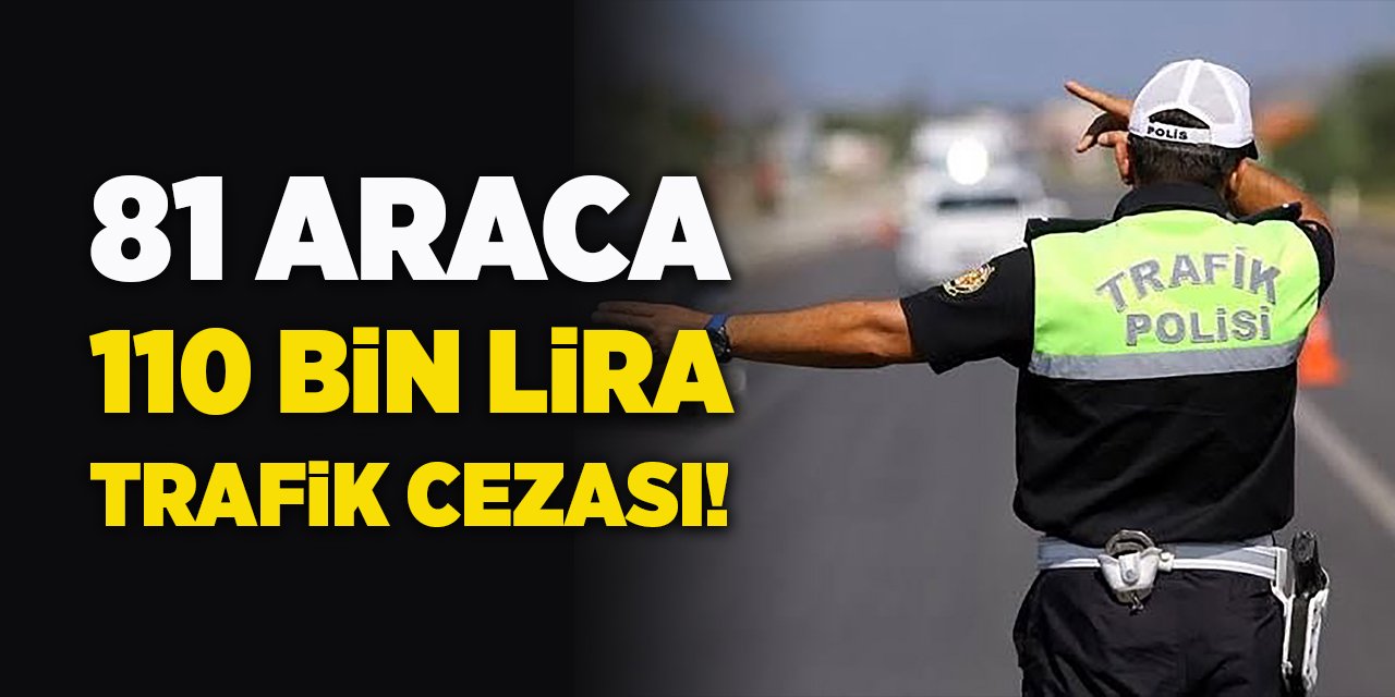 81 Araca 110 Bin Lira Trafik Cezası