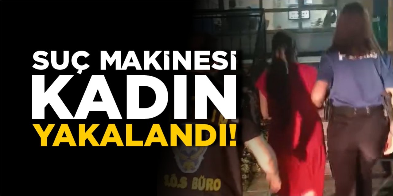 Suç makinesi kadın yakalandı!