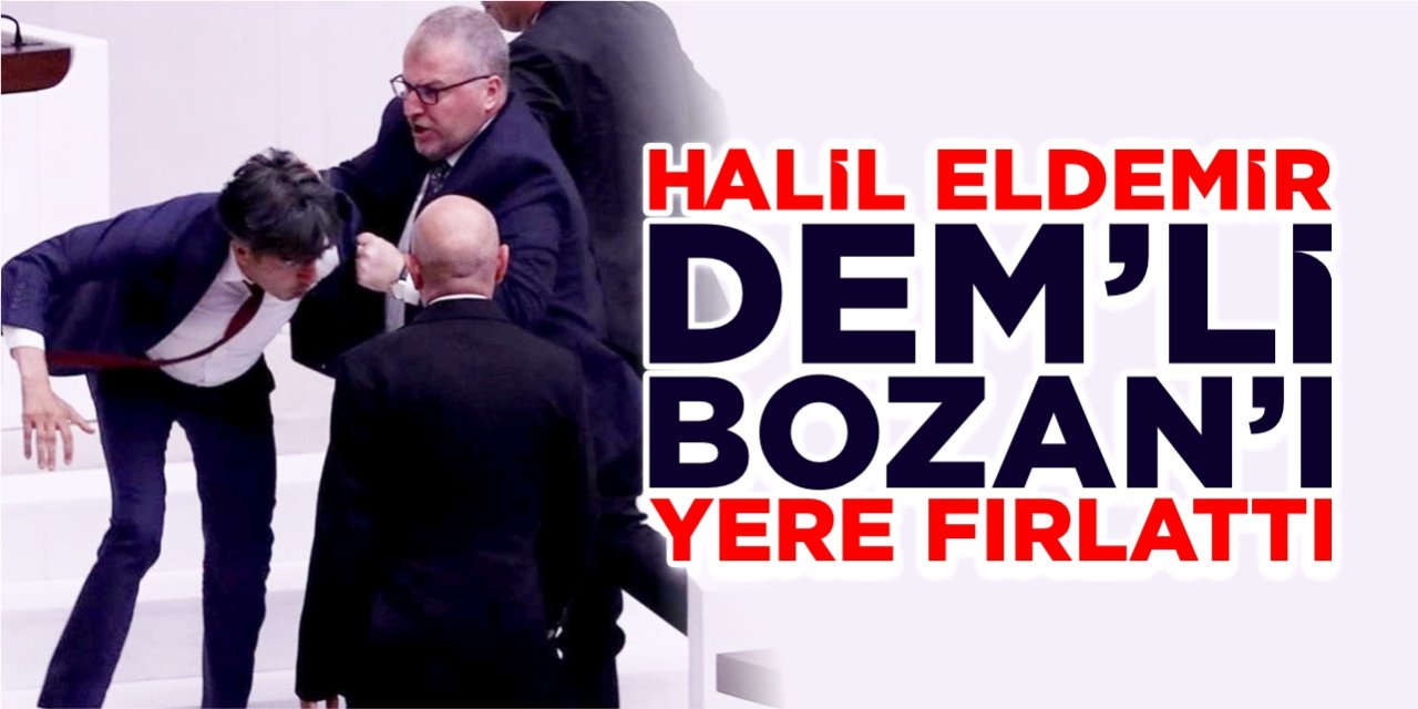 Halil Eldemir, DEM’li Bozan’ı yere fırlattı!
