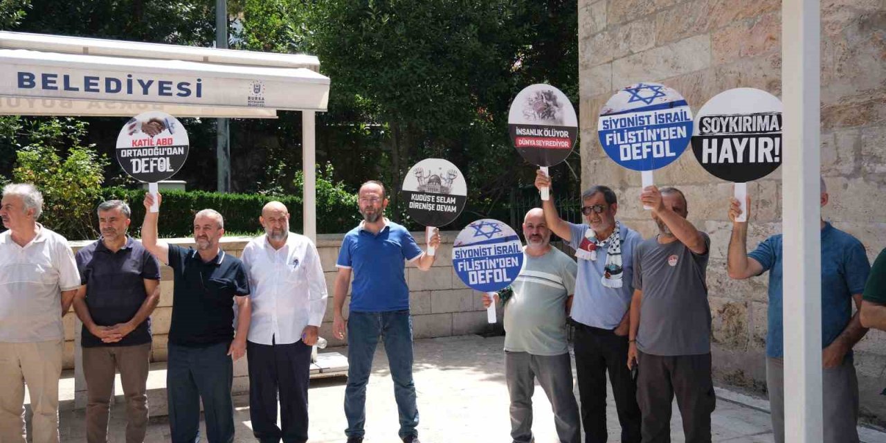 Bursa’da İsrail’e Protesto