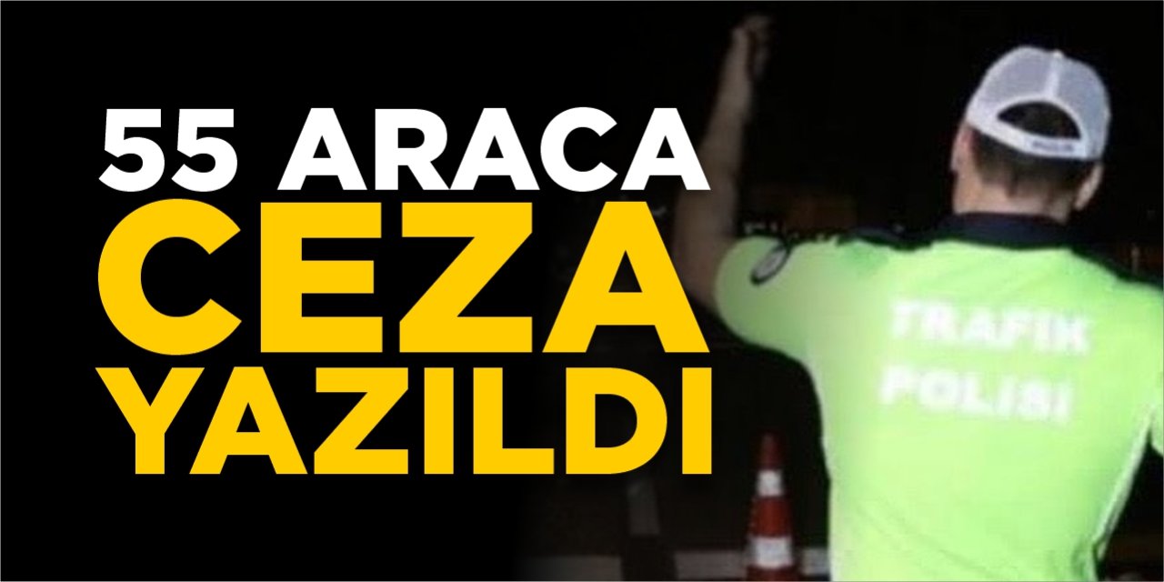 55 araca ceza yazıldı