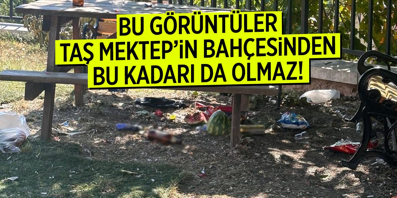 Bu görüntüler Taş Mektep'in bahçesinden: Bu kadarı da olmaz!