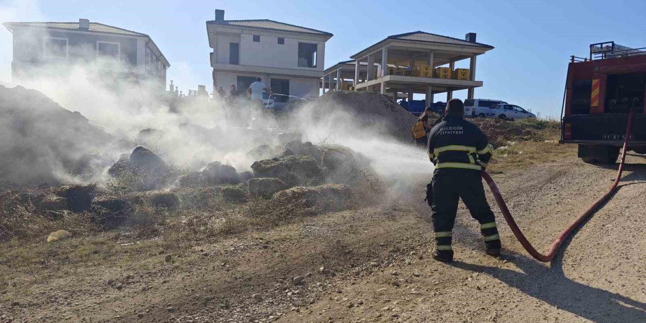 Bilecik’te Çıkan Saman Yangını Kısa Sürede Söndürüldü