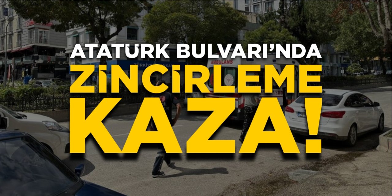 Atatürk Bulvarı'nda zincirleme kaza!