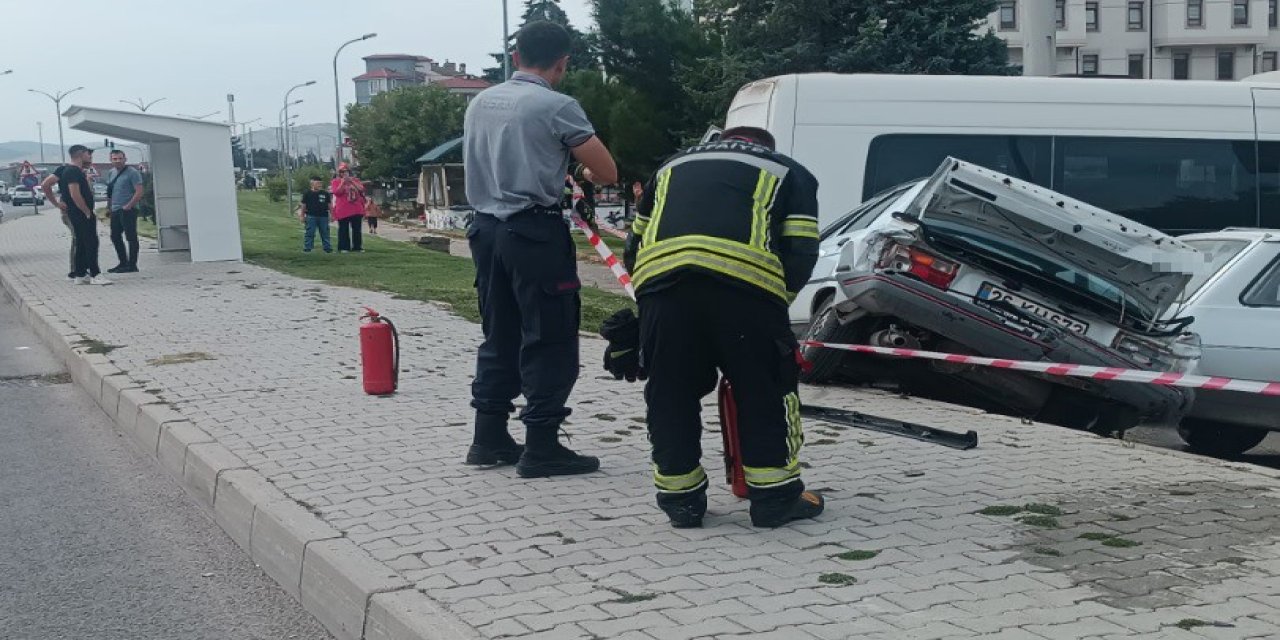 Yaşanan Trafik Kazasında 1 kişi yaralandı