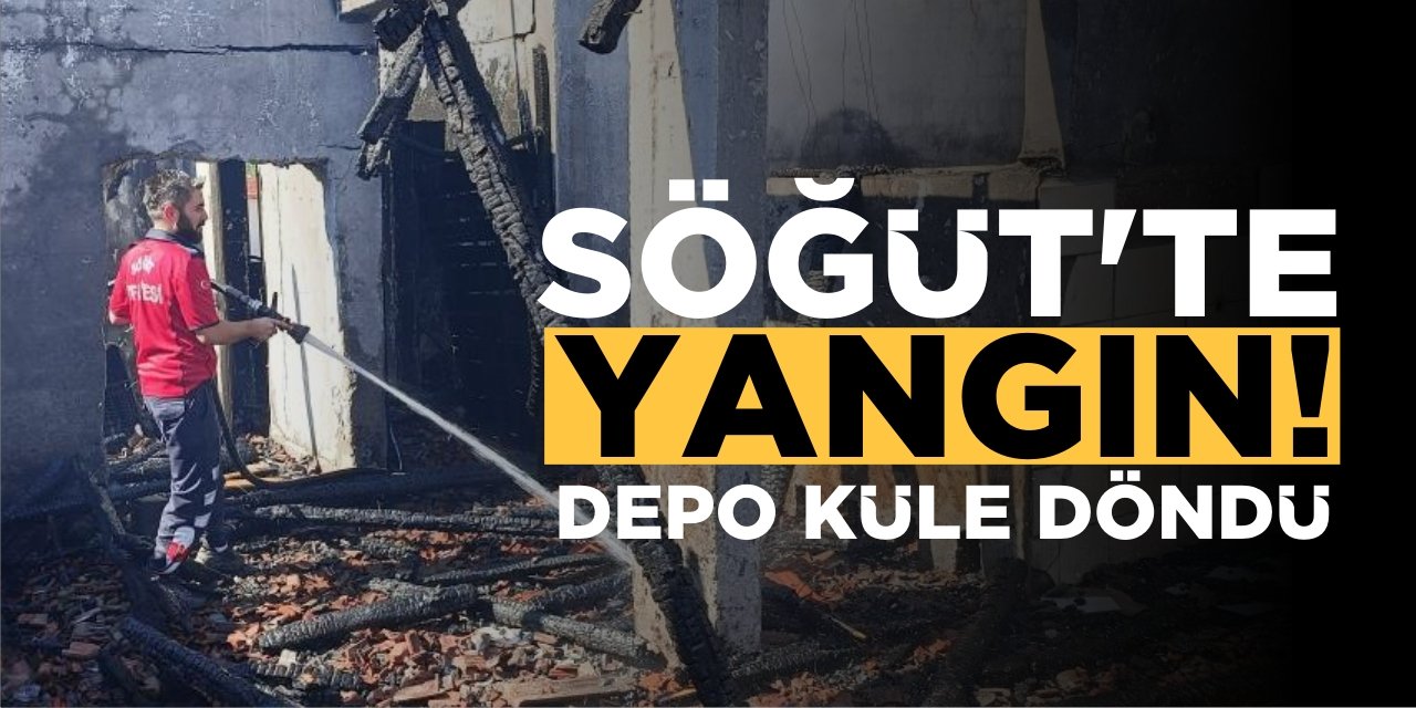 Söğüt'te Yangın! Depo Küle Döndü