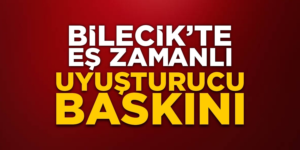 Bilecik'te eş zamanlı uyuşturucu operasyonu!