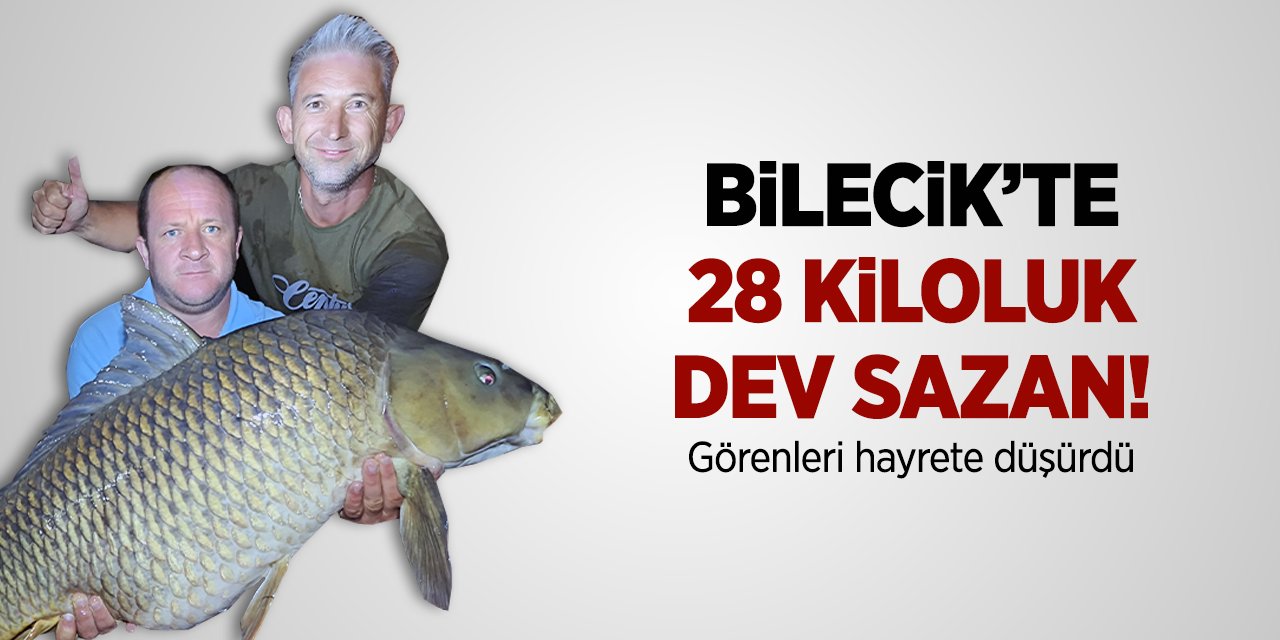 Bilecik'te 28 Kiloluk Dev Sazan! Görenleri Hayrete Düşürdü