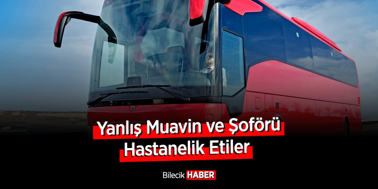 Bilecik'te yanlış muavini ve şoförü hastanelik ettiler!