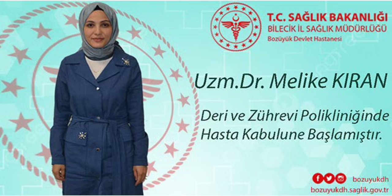 Uzm. Dr. Melike Kıran Hasta Kabulüne Başladı