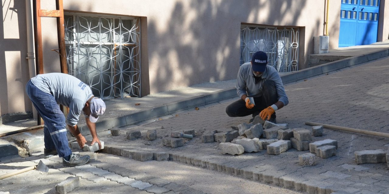 Bozüyük'te Kilit Parke Taşı Çalışmaları