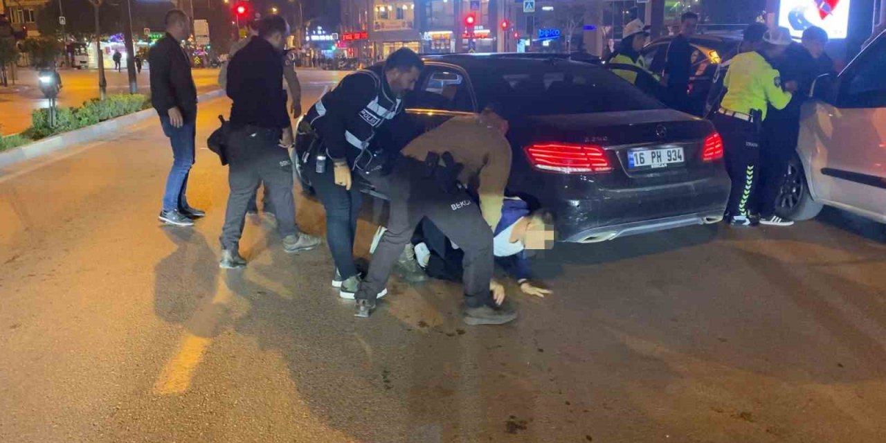 Polis Ekiplerini  Sürükleyen Sürücü Tutuklandı