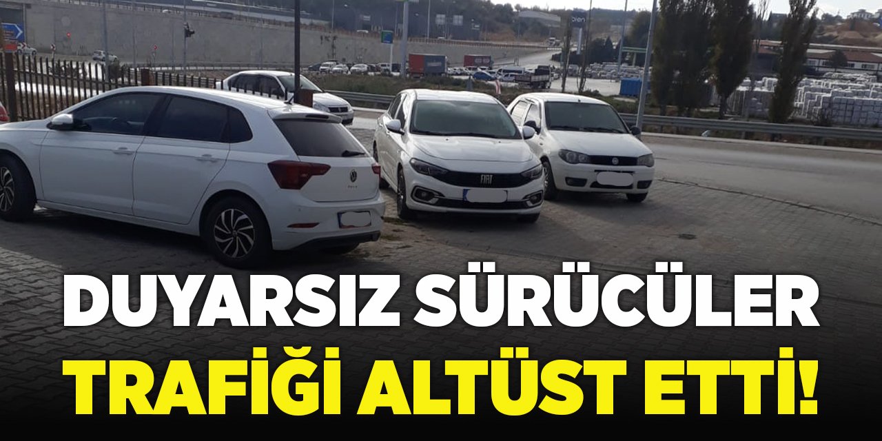 Duyarsız sürücüler trafiği altüst etti!