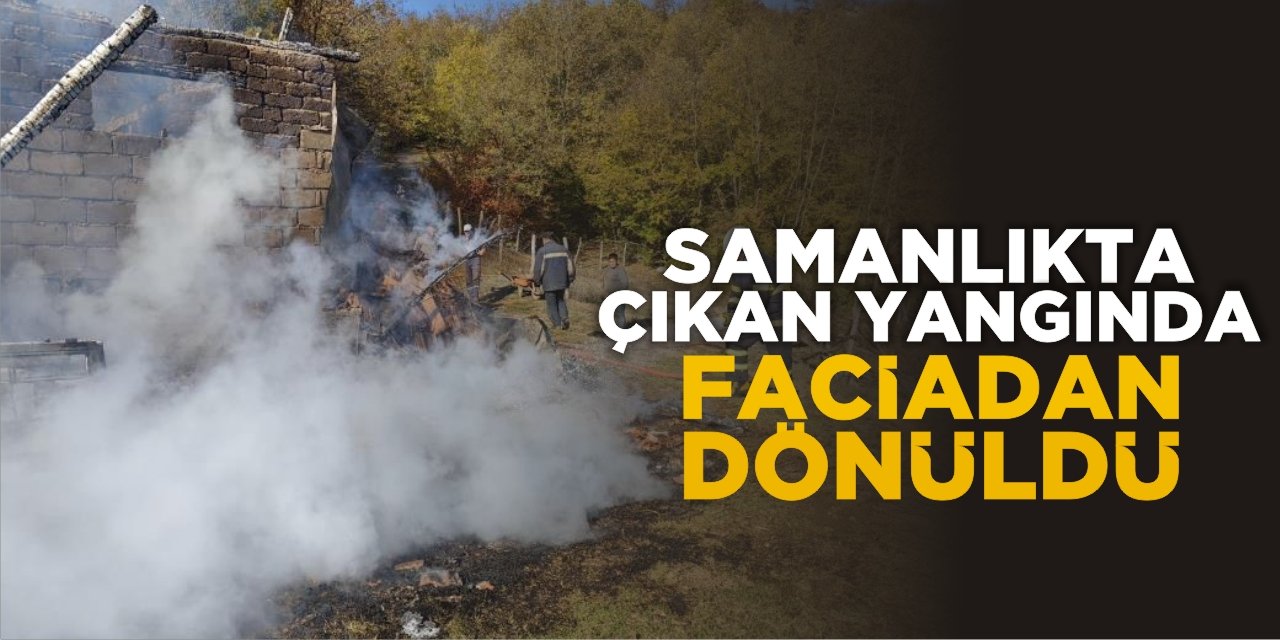 Samanlıkta Çıkan Yangında Faciadan Dönüldü