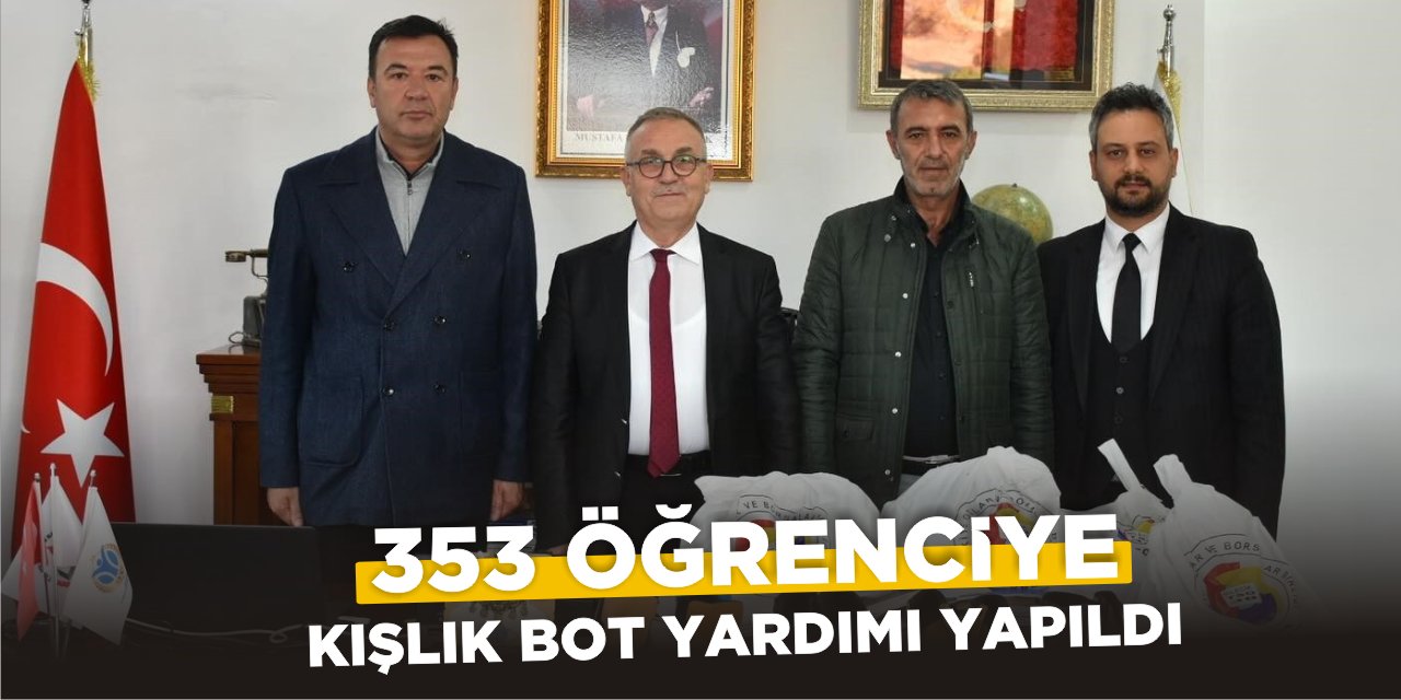 353 Öğrenciye Kışlık Bot Yardımı Yapıldı