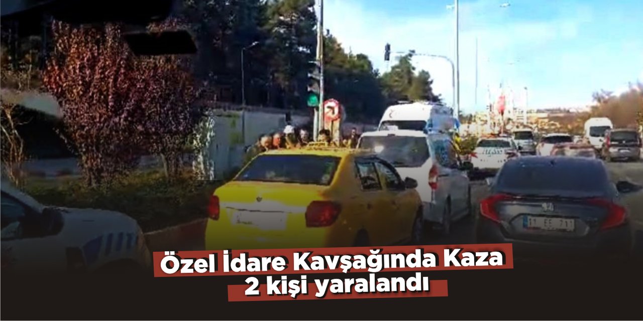 Özel idare kavşağında kaza