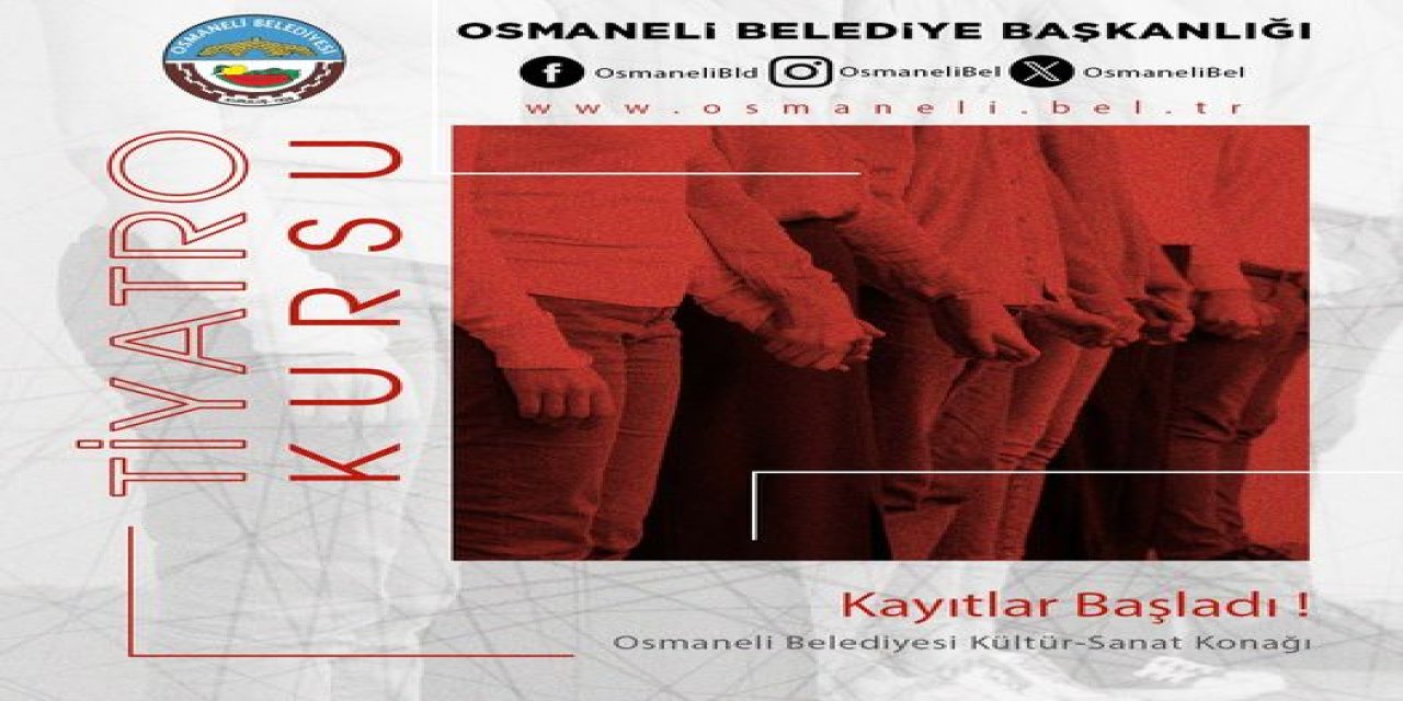 Osmaneli Belediyesi Ücretsiz Tiyatro Kursu Kayıtları Başladı