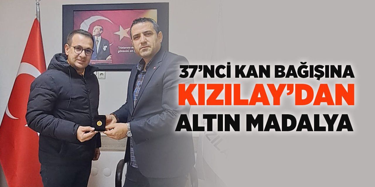 37'nci kan bağışına Kızılay'dan altın madalya