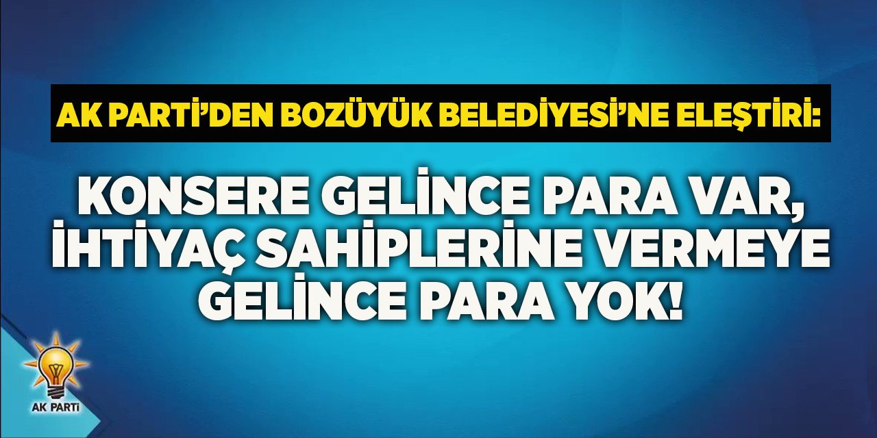 AK Parti'den Bozüyük Belediyesi'ne Eleştiri