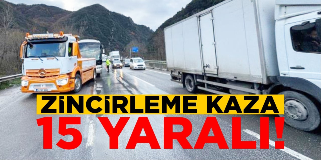 Zincirleme kaza: 15 yaralı!