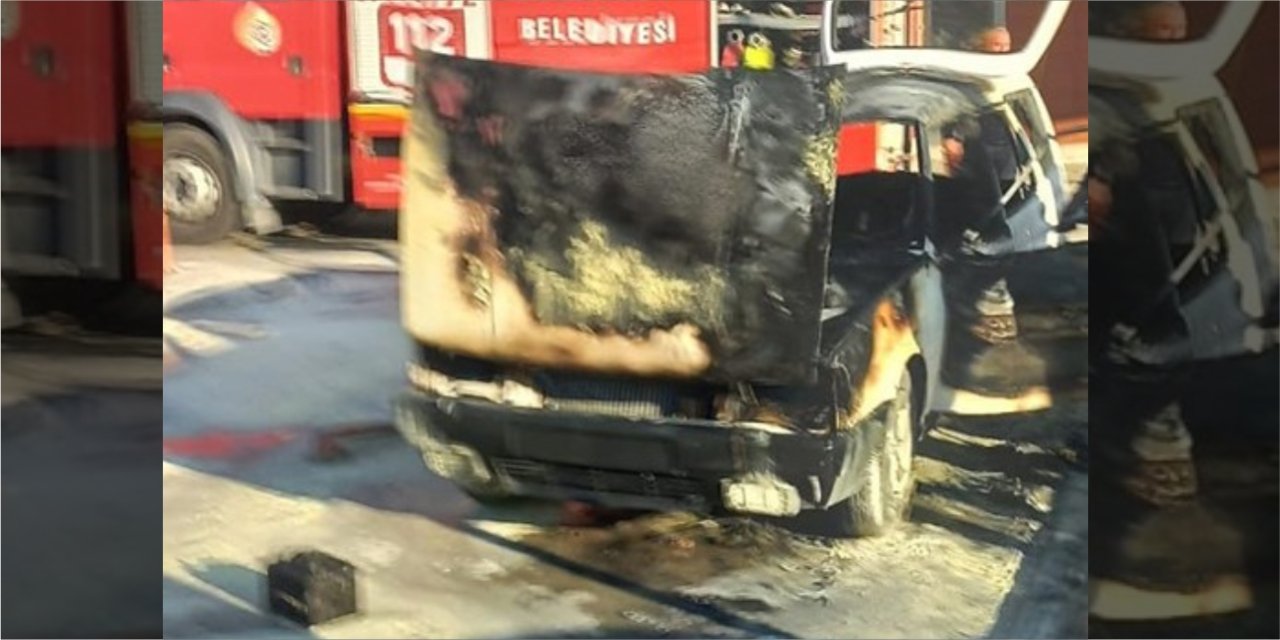 Hastane otoparkında küle döndü