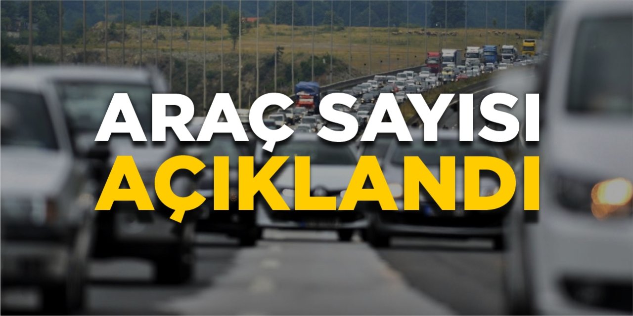 Araç sayısı açıklandı