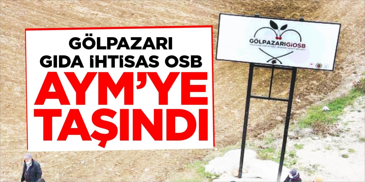 Gölpazarı Gıda İhtisas OSB AYM’ye taşındı!