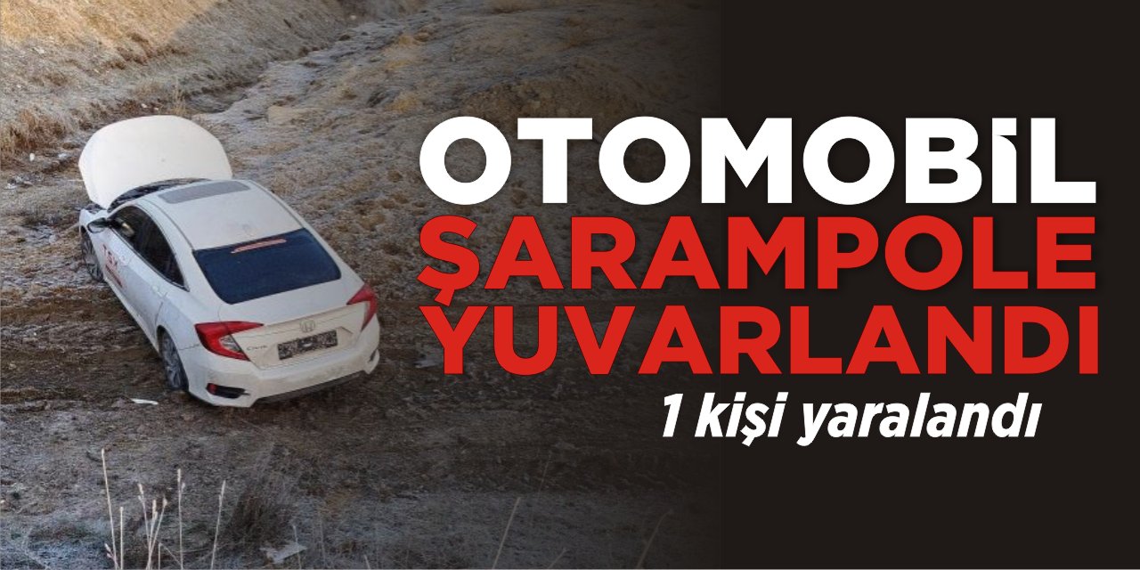 Otomobil Şarampole Yuvarlandı: 1 Yaralı