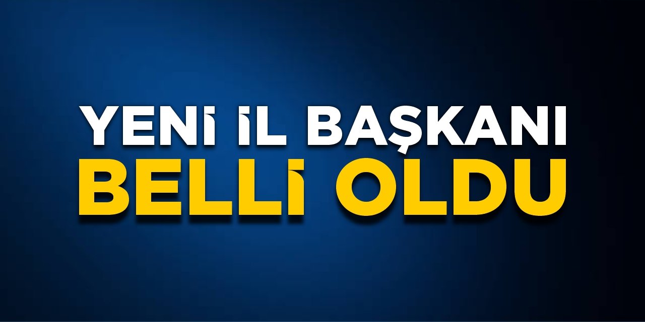 Yeni il başkanı belli oldu