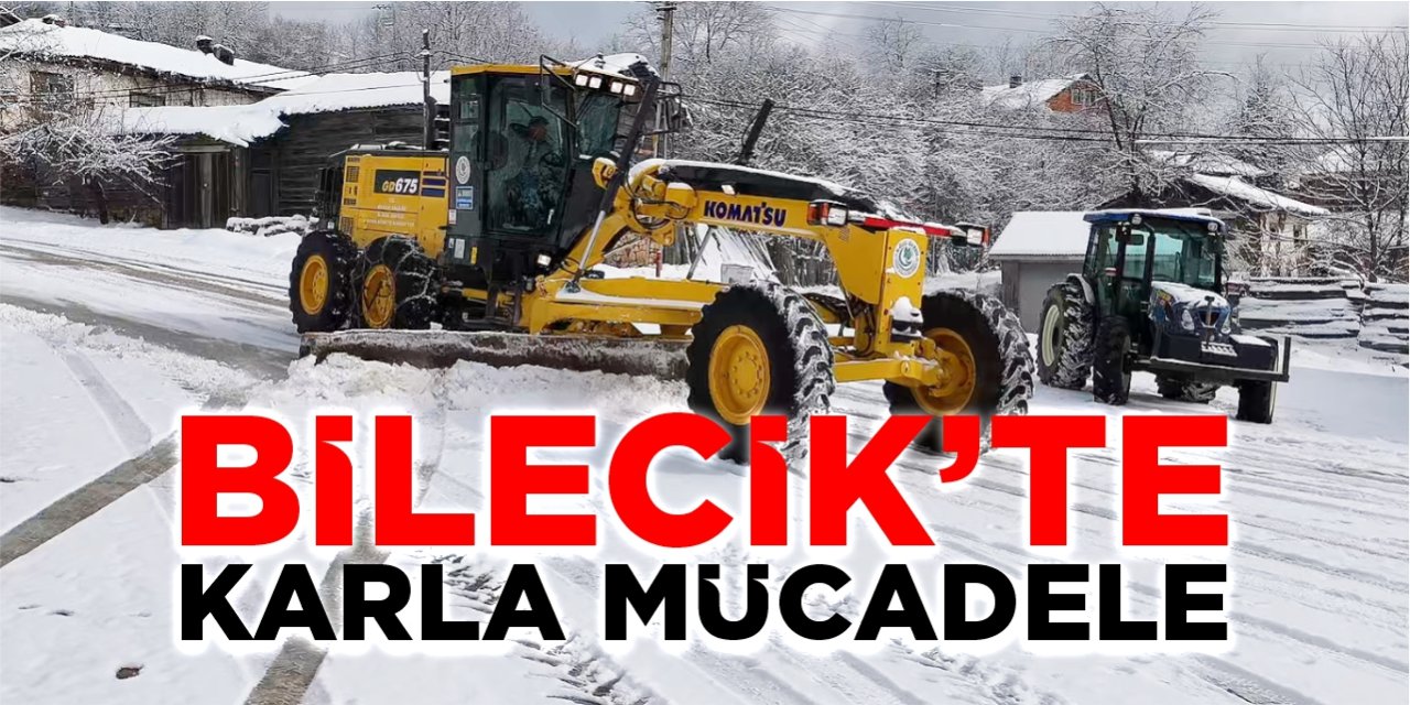 Bilecik’te karla mücadele