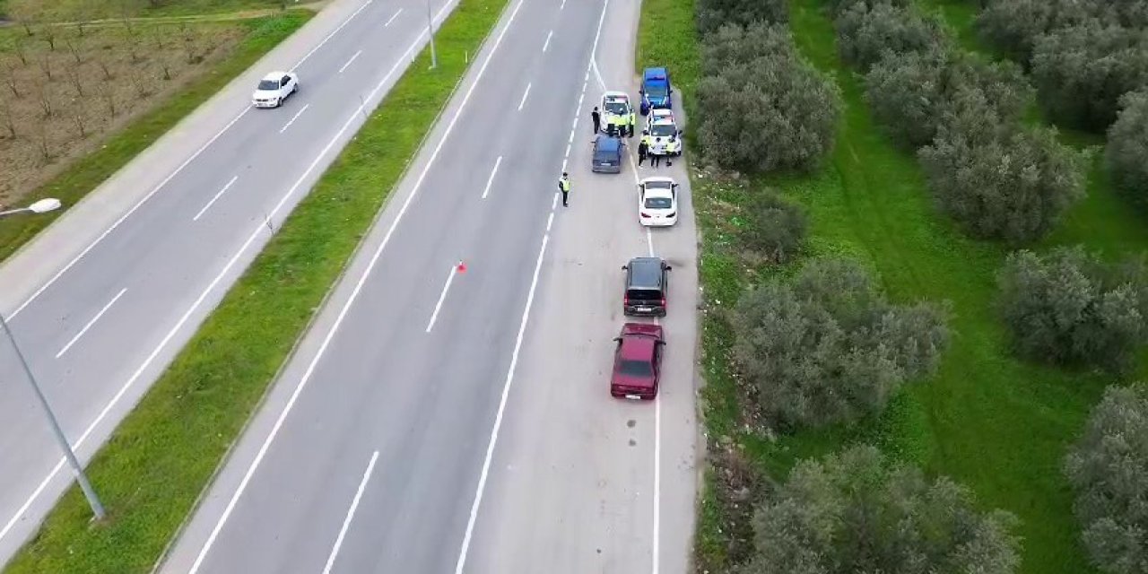 Drone Destekli Geçme Yasağı Denetimi Gerçekleştirdi