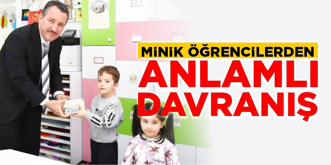 Minik öğrencilerden anlamlı bağış