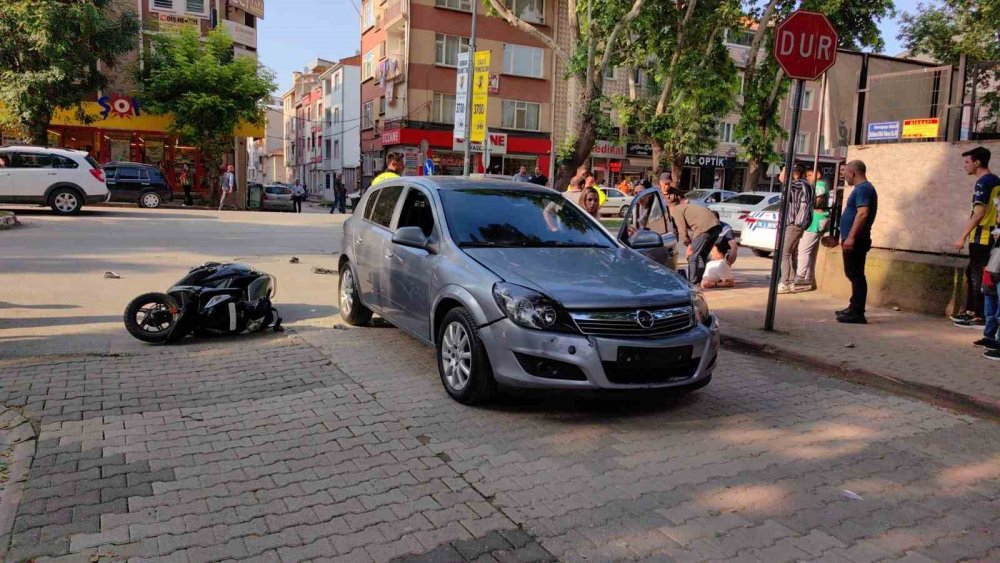 Kazaya karıştı gözyaşlarına boğuldu