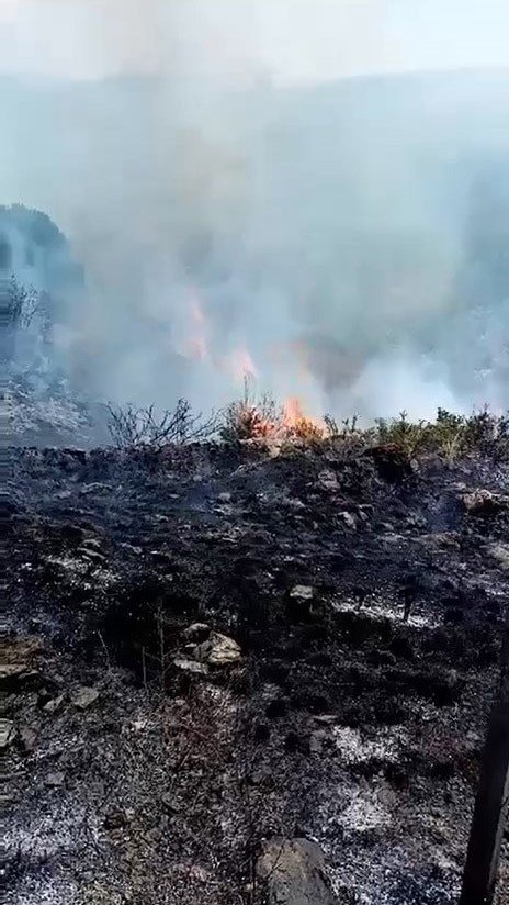 Makilik Alanda Çıkan Yangın Söndürüldü