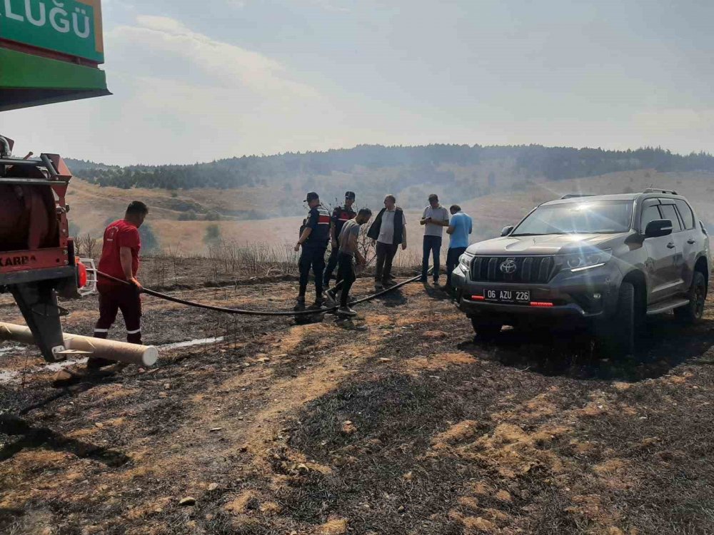 Ormanlık Alana Sıçramadan Söndürüldü