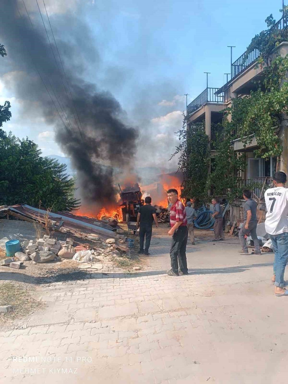 Meydana Gelen Yangında , Hayvanlar Telef Oldu