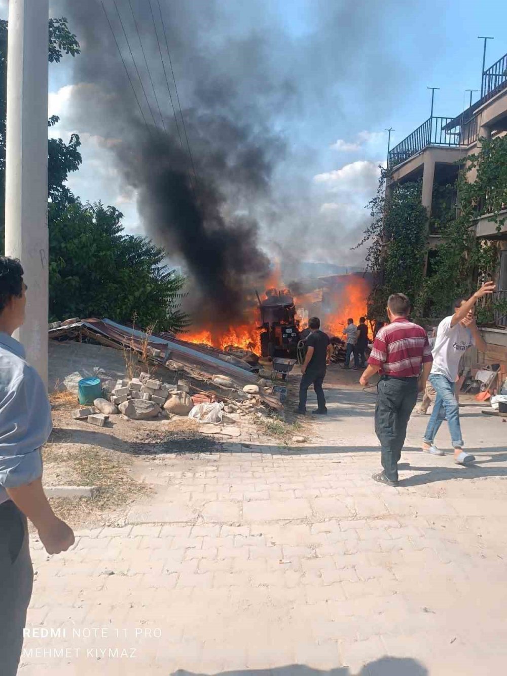 Meydana Gelen Yangında , Hayvanlar Telef Oldu