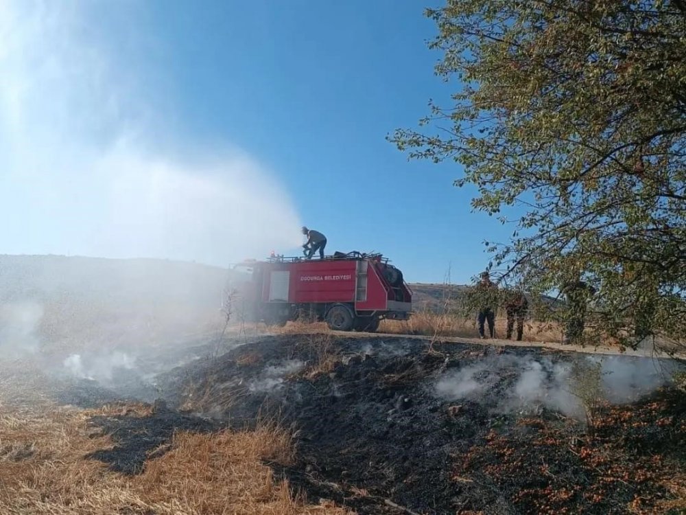 Anız Yangını Büyümeden Söndürüldü