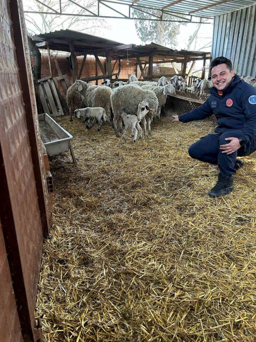 Kuyuya Düşen Kuzuyu İtfaiye Kurtardı