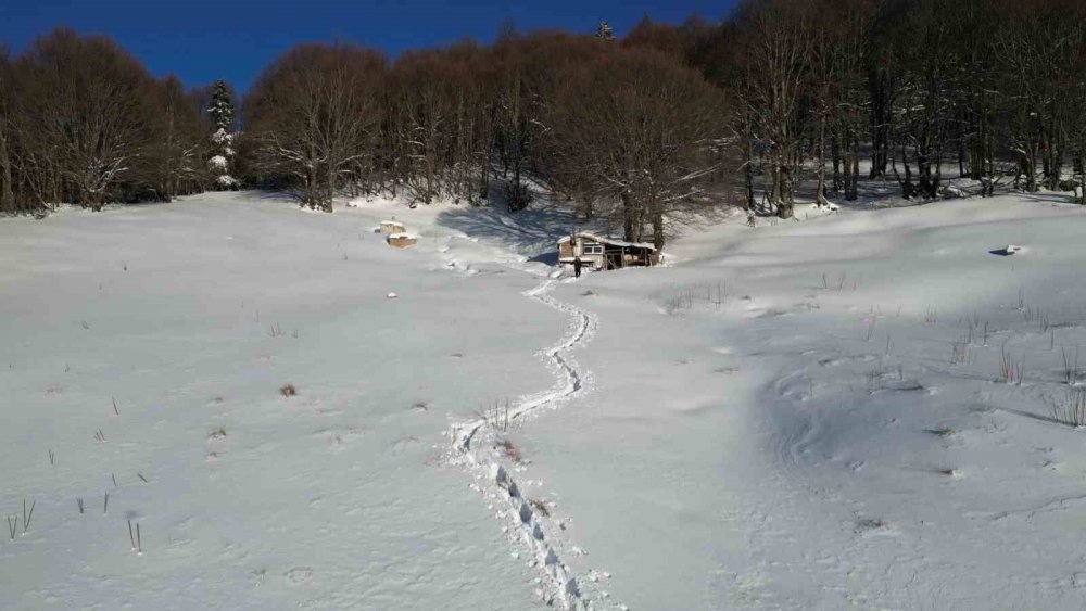 Uludağ’ın Ayak Basılmayan Karla Kaplı Yayları Böyle Görüntülendi