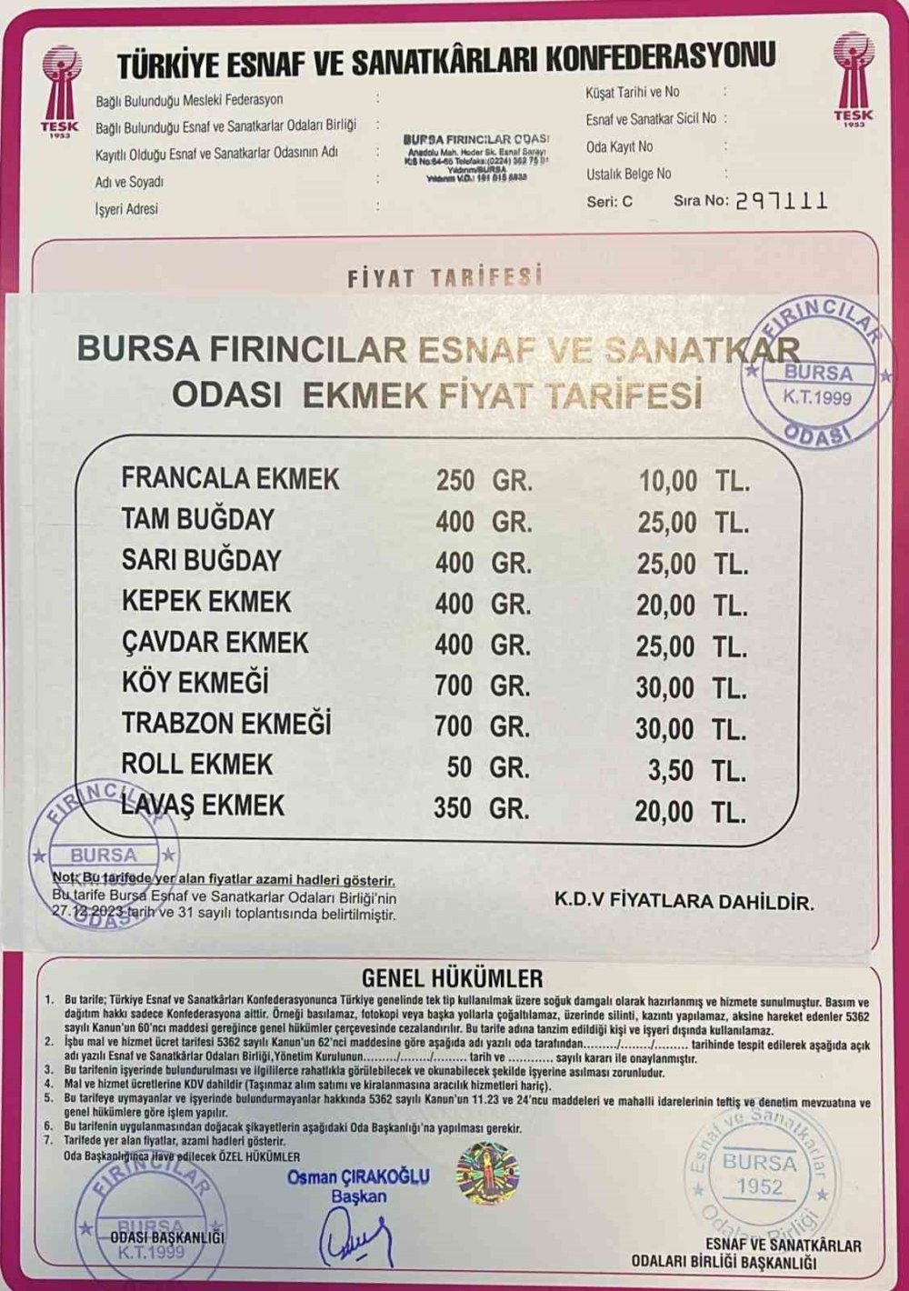 Ekmeğe Gizli Zam