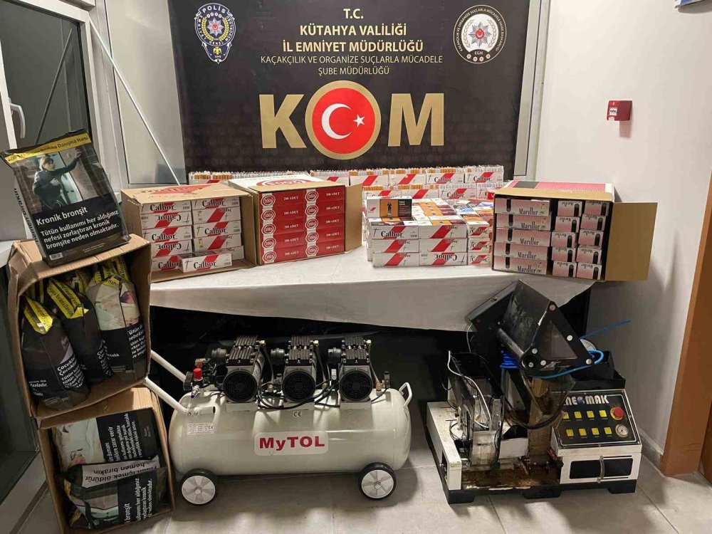 19 Bin Adet İçi Dolu Makaron, 19 Kilogram Kaçak Tütün Ele Geçirildi