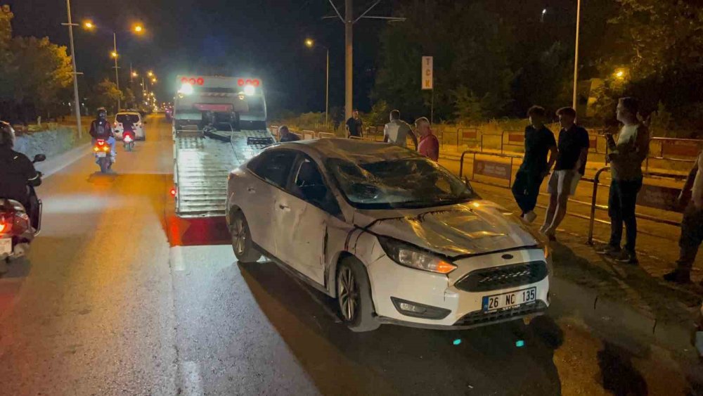 Emniyet Kemeri Takılı Olan Sürücü Takla Atan Araçtan Yara Almadan Kurtuldu