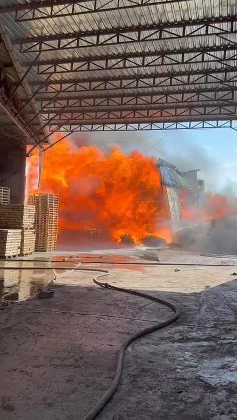 Kereste Fabrikasındaki Yangın İş Yerlerine Sıçradı