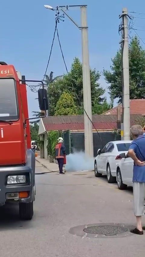 Kopan Elektrik Kablosu Mahalle Sakinlerini Sokağa Döktü