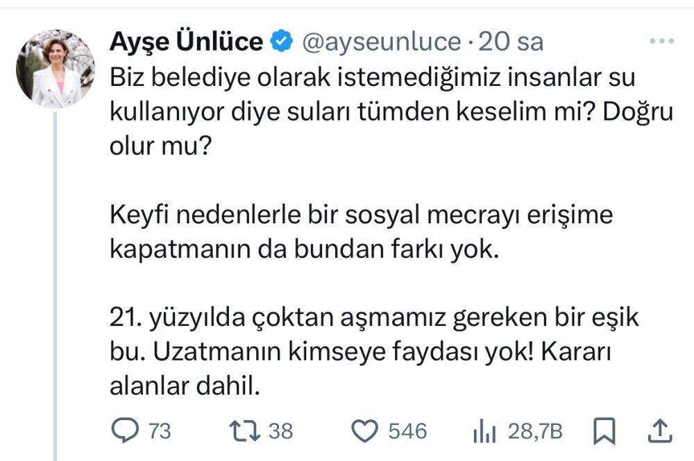 Belediye Başkanına Attığı Tweet Nedeniyle Tepki